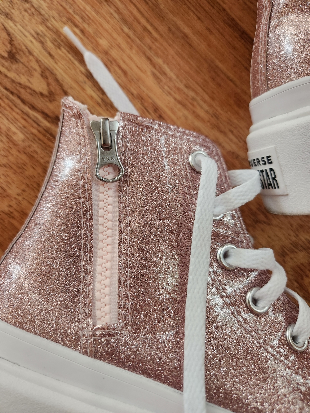 Converse All Star Platform Glitter High-Top Sneakers - Pink - Women's / Big Kids - Picture 3 of 7